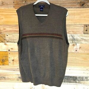 Dockers size XL brown v-neck acrylic sweater vest